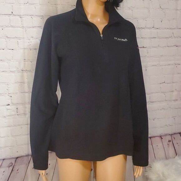 L.L.Bean Ultrasoft Womens Lightweight Fitness Fleece Quarter Zip Ink Black NWT - Picture 2 of 10